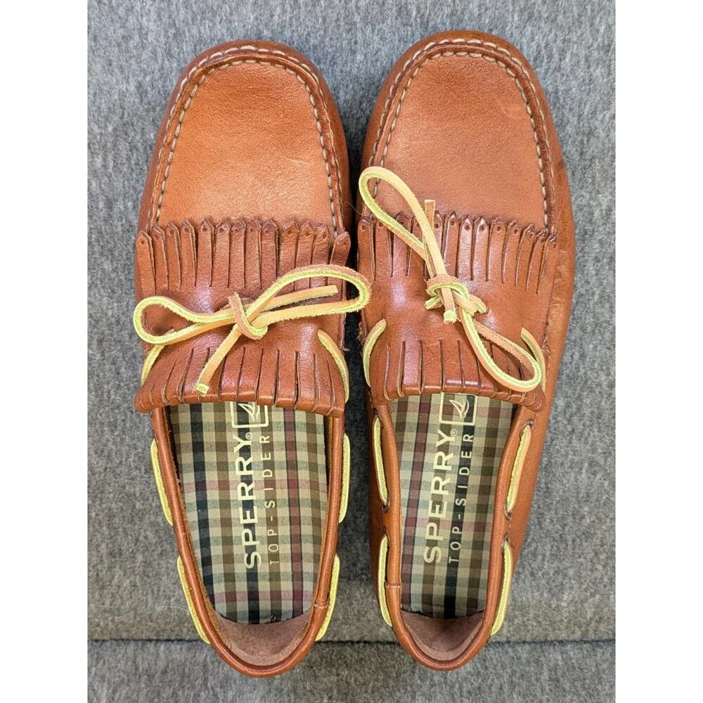 Sperry Mens Loafers WAVE Brown KILTIE DRIVING MOCS Size 9M